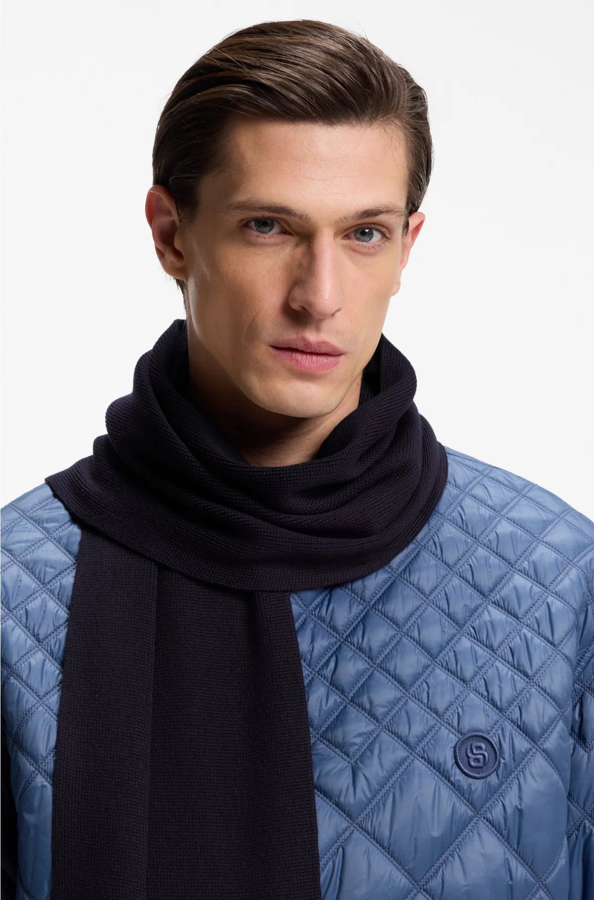 RASCHEL-KNIT SCARF IN VIRGIN WOOL